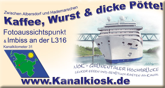 Der Kanalkiosk an der Grünentaler Hochbrücke